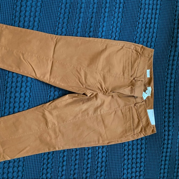 Loft Outlet Skinny Ankle Mid Rise Pants in Burnt Orange - Picture 4 of 7